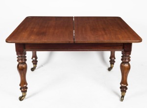 An antique Australian cedar extension dining table with three leaves, 19th century, Note: later top, 75cm high, 131cm wide (243 extended), 121cm deep