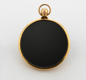 AUGUSTUS LUDWIG BRUNKHORST of Adelaide, 9ct yellow gold mounted photo locket, circa 1890s, stamped "A.L.B.", 4.8cm high overall