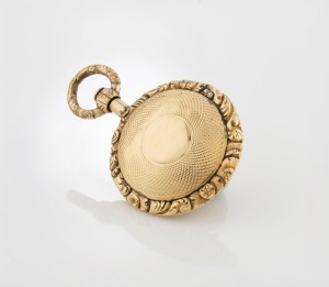 A Georgian gold pendant vinaigrette, circa 1835, 4cm high overall, 9.3 grams total