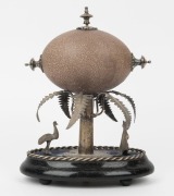 An antique Australian silver plated emu egg ornament (damaged), 19th century, ​​​​​​​22cm high - 4