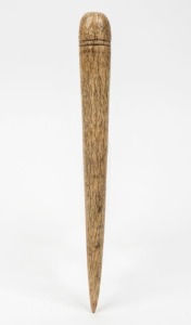 An antique whalebone fid, 19th century, 26cm long