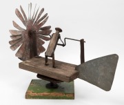 An antique Australian folk art weather vane. ​​​​​​​34cm high, 42cm wide. - 2