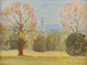 HAL GYE (1888-1967), (Government House, Melbourne), gouache, signed lower left "Hal Gye", ​​​​​​​27 x 37cm, 34 x 44cm overall