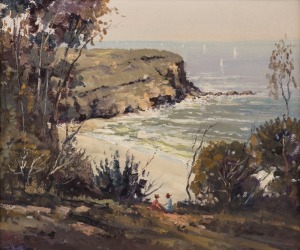 RICHARD CHAMERSKI&nbsp;(1951-2022), Picnic Afternoon, oil on canvas board, signed lower left "Richard Chamerski", ​​​​​​​25 x 30cm, 39 x 44cm overall