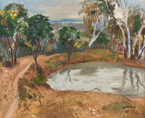 HARALD VIKE&nbsp;(1906-1987), Reflections, oil on canvas board, signed lower right "H. Vike", 45 x 55cm, 55 x 65cm overall