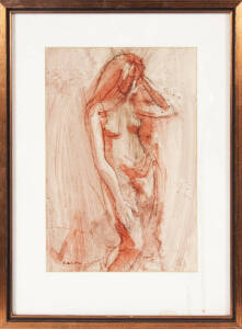 LOUIS KAHAN (1905-2002):&nbsp;Standing Nude,&nbsp;watercolour.&nbsp;33 x 22cm