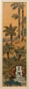 CHARLES TURNER (?-1893), Waterfall, Kew, 1880, watercolour, signed lower centre "Charles Turner", 34 x 9.5cm, 54 x 30cm overall - 2