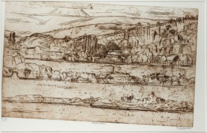 JEFFREY T. MAKIN (b.1943), Calstock, 2006, hardground etching, Artist's Proof, 1 of 20, titled, signed and editioned in lower margin, 40 x 65cm, 71 x 94cm overall