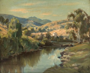 AMBROSE SYLVESTER GRIFFIN (1912 - 80), Afternoon on the river, oil on board, signed lower right, titled and dated '1958' verso, 42 x 52cm; framed 50 x 60cm.