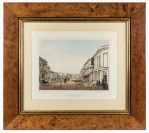 A group of engravings of early Melbourne and Victorian views, hand-coloured,&nbsp;attractively framed and glazed, some with Spencer Scott Sandilands labels verso, (7); each 66 x 74cm.