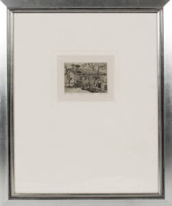 Lloyd Frederic Rees (1895-1988): "Our Home" in Majorca,&nbsp;artist&lsquo;s proof etching&nbsp;signed, titled and dated 77 in pencil to margin.