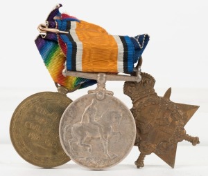 TRIO TO AN AUSTRALIAN: 1914-15 Star, 1914-18 British War Medal and 1919 Victory Medal, all named to 1050 PTE H.T. SNOW. 14/BN. A.I.F. (3 medals).