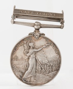 The QUEEN'S SOUTH AFRICA MEDAL with CAPE COLONY clasp, engraved to 2078 TPR: J. DUFFY. N.S.WALES M.R. Joseph Duffy was with the 3rd New South Wales Mounted Rifles.