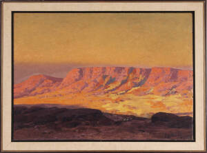 RUDOLF&nbsp;HELLGREWE (German, 1860-1926):&nbsp;Rocky Landscape,&nbsp;oil on canvas board&nbsp;signed 'R Hellgrewe' lower right.&nbsp;69 x 99cm