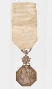 1857 ARCTIC MEDAL (miniature), the reverse depicting a three-masted sailing vessel amid icebergs with a sledge party in the foreground "FOR ARCTIC DISCOVERIES 1818 - 1855"; with Pole Star above and attached to the original ribbon with Spink clasp. - 3