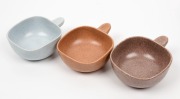 An Australiana timber clock and serving tray, together with an ERIC JUCKERT&nbsp;pottery vase, a MELROSE WARE blue pottery vase, a REMUED blue glazed jug and three GUY BOYD pottery ramekins, 20th century (8 items), the tray 55cm wide - 5