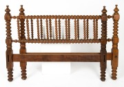 An antique colonial Australian pair of double bed ends with bobbin turnings, blackwood, 19th century,&nbsp; ​​​​​​​99cm high, 123cm wide