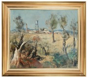 LLOYD REES  (1895-1988), The Old Water Tower, oil on canvas, signed lower left "L. Rees, '67", 66 x 77cm, 84 x 93cm overall - 2