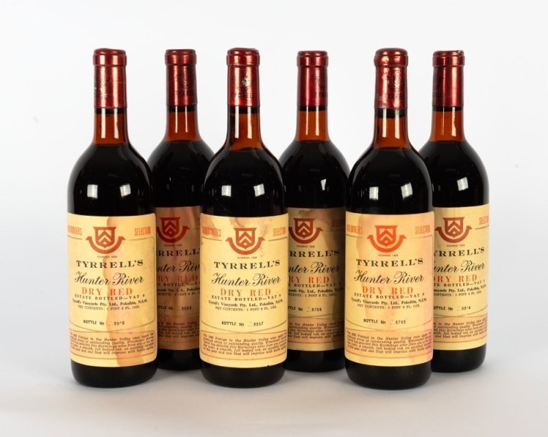 1968 Tyrrell's Hunter Valley Dry Red, Vat 9, Pokolbin, New South Wales, (6 bottles)