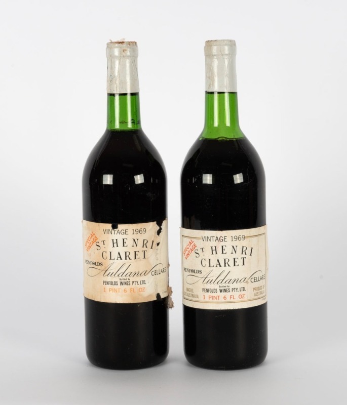 1969 PENFOLDS ST. HENRI Claret (Shiraz), Magill, South Australia, (2 bottles)