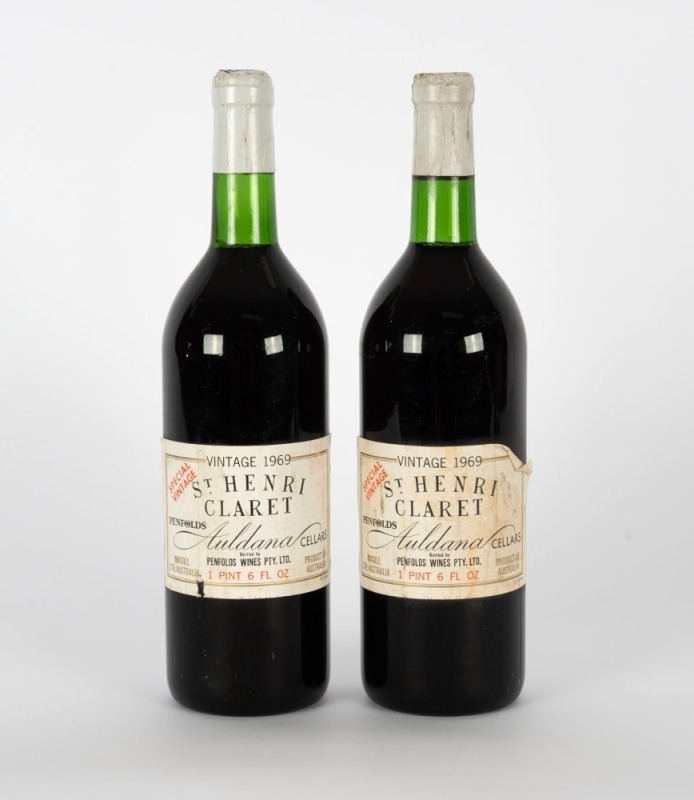 1969 PENFOLDS ST. HENRI Claret (Shiraz), Magill, South Australia, (2 bottles)