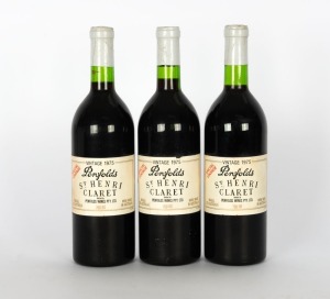 1975 Special Vintage Penfolds St. Henri Claret, Magill, South Australia, (3 bottles)