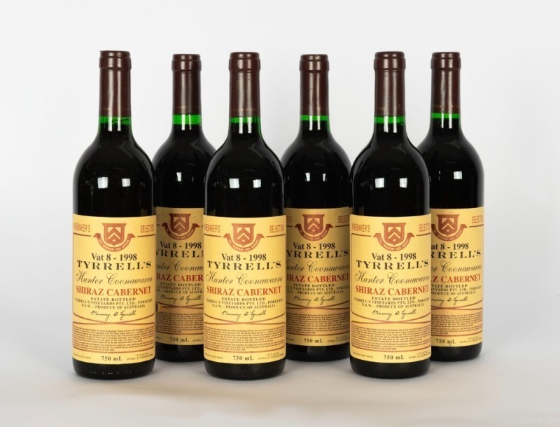 1998 Tyrrell's Wines Shiraz Cabernet - Vat 8, Pokolbin, New South Wales (6 bottles)