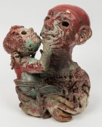 JOHN PERCEVAL (1923-2000), Father and Child, glazed ceramic, circa 1960, signed to base "Perceval", 28cm high - 2