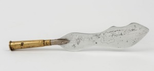 TRENCH ART paper knife, engraved "Papua & New Guinea 1942-1943", ​​​​​​​19cm long
