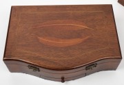 Two timber boxes, one inlaid with gum leaf decoration and stamped "Made in Australia by Royce Wells", 19th/20th century, 24cm and 25cm wide - 2