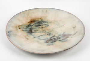 GREG DALY studio pottery charger, signed "Daly" with impressed monogram stamp "G.D.", 54cm diameter
