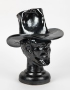 KERRYL (attributed) pottery bust of a stockman,&nbsp; 26cm high&nbsp;