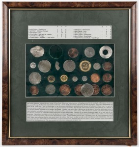 MINT HISTORY OF AUSTRALIA proclamation coins, attractively framed and mounted with caption and key, limited edition 801/1000, circa 1988, 44 x 41cm overall