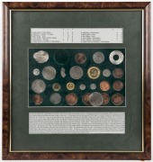 MINT HISTORY OF AUSTRALIA proclamation&nbsp;coins, attractively framed and mounted with caption and key, limited edition 801/1000, circa 1988, 44 x 41cm overall