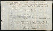 [VAN DIEMEN'S LAND] Oct.1844 & Jan.1853 vellum documents summarising 2 cases brought to court; the first signed by THOMAS HORNE [Judge, MP & Solicitor-General]; the latter signed by VALENTINE FLEMING [Judge, Chief Justice, MP & Solicitor-General]. Both ca - 2