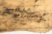 WILLIAM RICKETTS "WELCOME" rare pottery tree stump wall pocket adorned with koala and possums, incised "Wm. Ricketts, Mt. Dandenong", 39cm high - 5