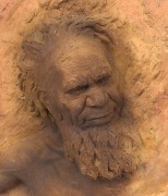 WILLIAM RICKETTS pottery wall plaque with Aboriginal elder, incised "Wm. Ricketts", 33.5cm high - 2