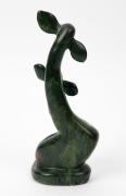 C. UKAMA (Shona-Zimbabwe)  Antelope & young, green stone sculpture, incised "UKAMA" to base, overall height 24.5cm. - 2