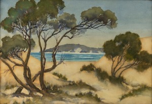 ARTIST UNKNOWN, Phillip Island, watercolour, inscribed in pen verso "Phillip Island scene", ​​​​​​​25 x 36cm, 30 x 42cm overall