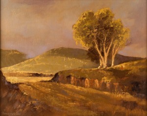 FRANK MUTSAERS (1920-2005), untitled landscape, oil on canvas board, signed lower left "Frank Mutsaers", ​​​​​​​40 x 50cm, 52 x 62cm overall