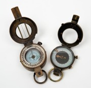 Two WW1 pocket compasses, the larger 8.5cm high - 2