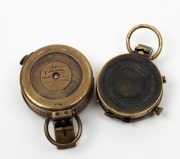 Two WW1 pocket compasses, the larger 8.5cm high - 3