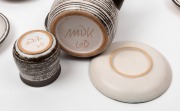 M.D.K. early ELLIS pottery coffee set for six, (13 items), incised "M.D.K.", ​​​​​​​the coffee pot 18cm high - 2