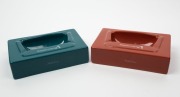 SALESMAN'S SAMPLES two "Vanity Catching" ceramic hand basins by FOWLER WARE, ​​​​​​​17cm wide - 2