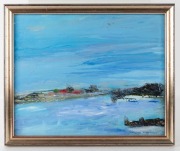 ARTIST UNKNOWN, (untitled seascape), oil on board, signed lower right (illegible), ​​​​​​​29 x 37cm, 35 x 42cm overall - 2