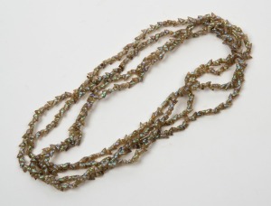 Tasmanian mariner shell bead necklace, 174cm long