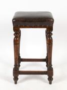 An antique Australian cedar bar stool, 19th century, ​​​​​​​74cm high