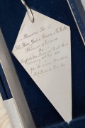 An Australian silver presentation trowel with timber handle in original presentation box by Hardy Bros., engraved "Presented To The Hon. John Cain M.L.A. Premier Of Victoria. By Heyfield War Memorial Com. Saturday 19th Feb. 1955. Jas. Anderson President. - 2