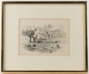 SAMUEL THOMAS GILL (1818-1880), collection of original plates from "Victorian Gold Diggings And Diggers As They Are - Part 2"; all individually framed (and mostly glazed). Titles include "Zealous Gold diggers Bendigo, July 1st/52", "Butchers Shamble nr Ad - 4