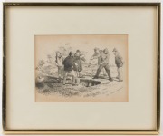 SAMUEL THOMAS GILL (1818-1880), collection of original plates from "Victorian Gold Diggings And Diggers As They Are - Part 2"; all individually framed (and mostly glazed). Titles include "Zealous Gold diggers Bendigo, July 1st/52", "Butchers Shamble nr Ad - 5